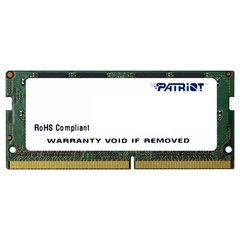 Оперативная память PATRIOT 16 GB SO-DIMM DDR4 2400 MHz (PSD416G24002S), DDR4, 16 Гб, 1, Поддержка профиля XMP, Отсутствует