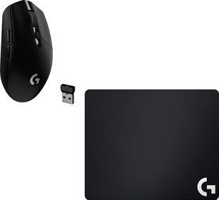 Мышь Logitech G305 Gaming Mouse HERO Black (910-005282) + Коврик для мыши Logitech G240 Cloth Gaming Mouse Pad (943-000043), 12000 dpi