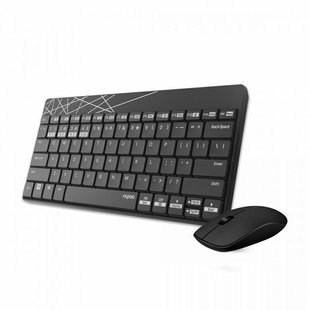 Комплект (клавіатура + миша) RAPOO 8000М Wireless Mouse & Keyboard Combo - б/в, Чорний