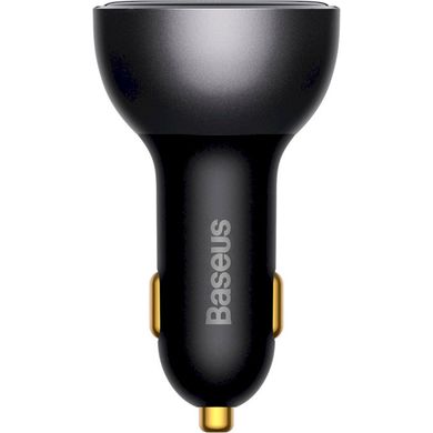 Автомобільний зарядний пристрій Baseus Digital Display PD3.1 Dual Fast Charger Car Charger U+C 140W Set Obsidian Black (CGZX070001)