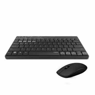 Комплект (клавиатура + мышь) RAPOO 8000М Wireless Mouse & Keyboard Combo - б/у, Черный