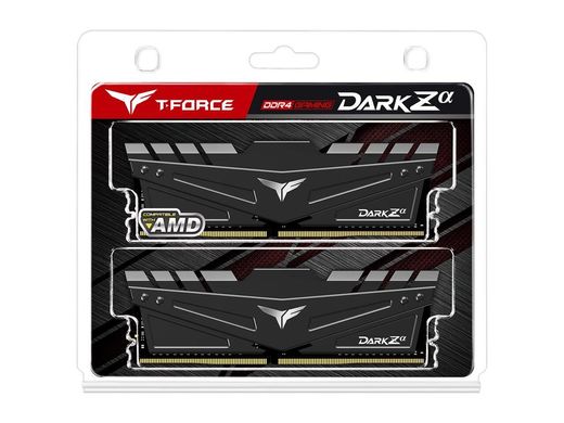 Оперативна пам'ять Team T-FORCE DARK Za 16GB (2 x 8GB) DDR4 4000 CL18 (FOR AMD) TDZAD416G4000HC18JDC01, DDR4, 16 Гб, 2, Охолодження модуля, Відсутня