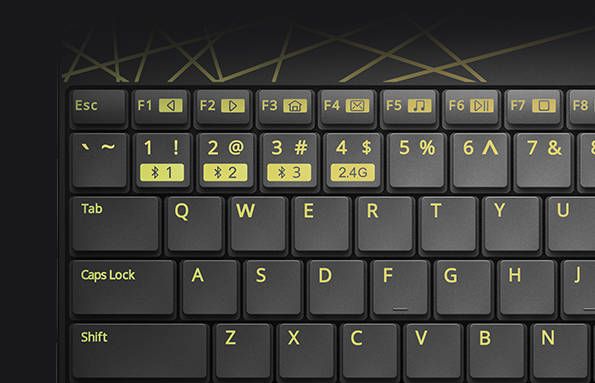 Комплект (клавиатура + мышь) RAPOO 8000М Wireless Mouse & Keyboard Combo - б/у, Черный