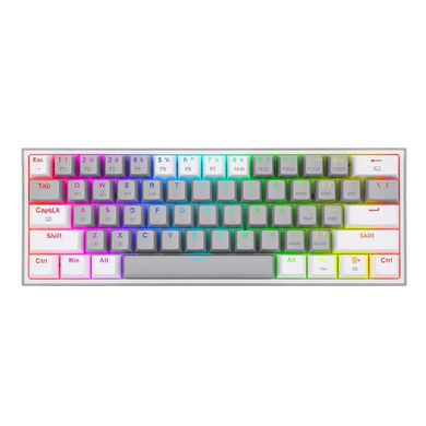 Клавіатура Redragon Fizz K617 Gray/White ENG (K617RGB-GW), Сірий-Білий, сірий-білий