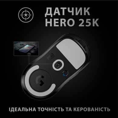 Миша Logitech G Pro X Superlight Wireless Black (910-005880), 25400 dpi