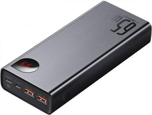 Зовнішній акумулятор (павербанк) Baseus Adaman Metal Digital Display Quick Charge Power Bank 65W 20000mAh Black (PPIMDA-D01)