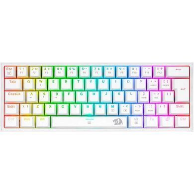 Клавіатура Redragon Fizz K617 WhiteENG/UKR (K617RGB-W), Білий