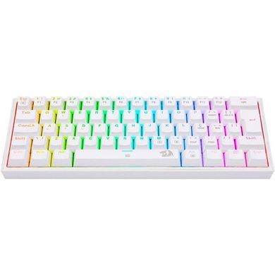 Клавіатура Redragon Fizz K617 WhiteENG/UKR (K617RGB-W), Білий