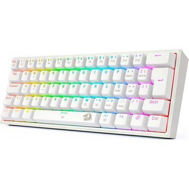 Клавіатура Redragon Fizz K617 WhiteENG/UKR (K617RGB-W), Білий