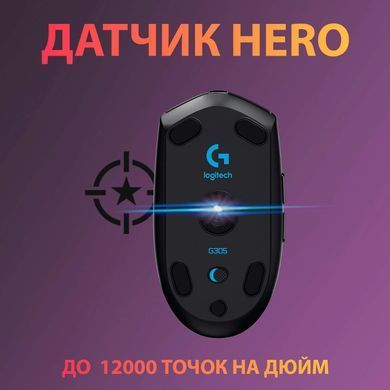 Мышь Logitech G305 Lightspeed Black (910-005282), 12000 dpi