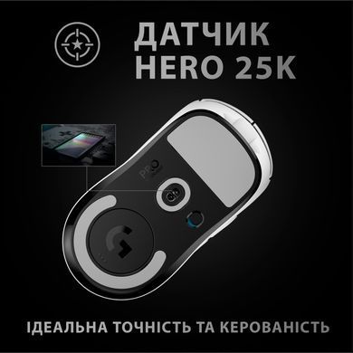 Мышь Logitech G Pro X Superlight Wireless White (910-005942), 25400 dpi