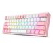 Клавіатура Redragon Fizz K617 White/Pink ENG (K617RGB-WP), Білий-Рожевий, білий-рожевий