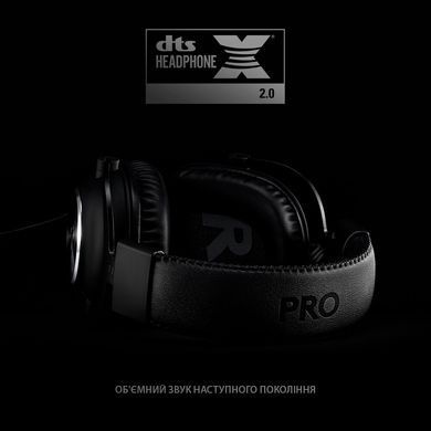 Навушники з мікрофоном Logitech G PRO X Gaming Headset Black (981-000818), На дужці