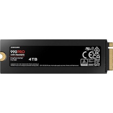SSD накопичувач Samsung 990 PRO with Heatsink 4 TB (MZ-V9P4T0GW)