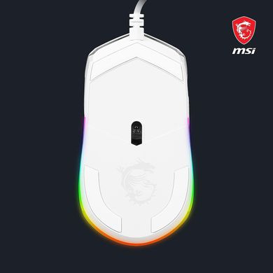 Миша MSI Clutch GM11 WHITE GAMING Mouse S12-0401950-CLA (CLUTCH_GM11_WHITE), Білий, 5000 dpi