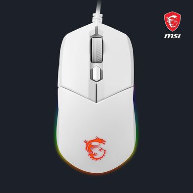 Миша MSI Clutch GM11 WHITE GAMING Mouse S12-0401950-CLA (CLUTCH_GM11_WHITE), Білий, 5000 dpi