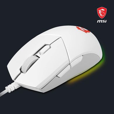 Миша MSI Clutch GM11 WHITE GAMING Mouse S12-0401950-CLA (CLUTCH_GM11_WHITE), Білий, 5000 dpi