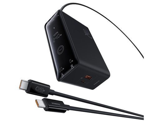 Мережевий зарядний пристрій Baseus Digital GaN Intelligent Desktop Fast Charger 240W Black (P10163901113-00)